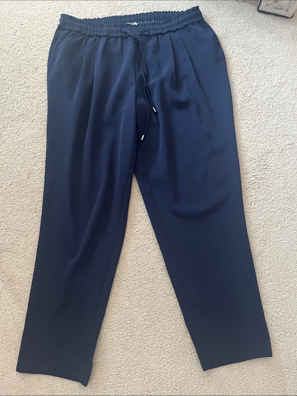 cleo Navy Elastic-Waist Drawstring Women's